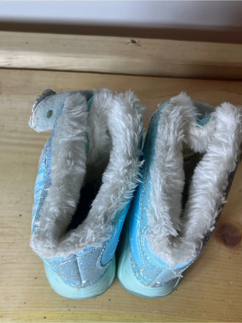 Disney Light Blue Glitter Anna & Olaf Kids Winter Boots